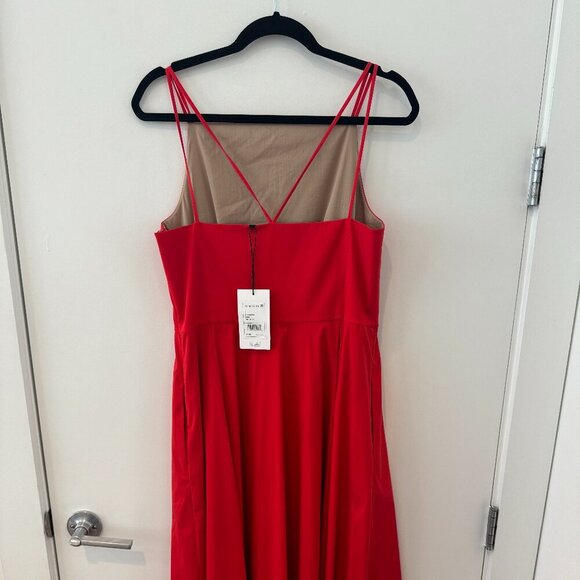 Theory Square Neck Dress in Good Cotton - Size 10 - Picture 4 of 6